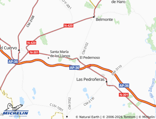 Mapa MICHELIN El Pedernoso - ViaMichelin