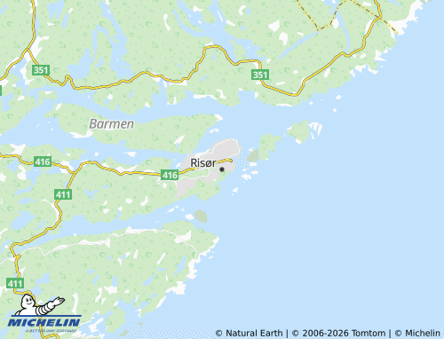 MICHELIN-Landkarte Risør - ViaMichelin