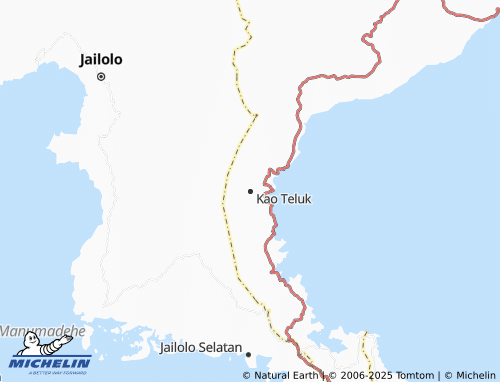 MICHELIN Kao Teluk map - ViaMichelin