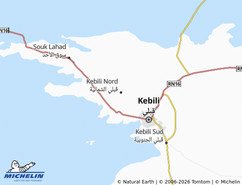Carte MICHELIN Kebili Nord - ViaMichelin