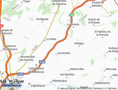 Mapa MICHELIN Villaverde de Guareña - ViaMichelin