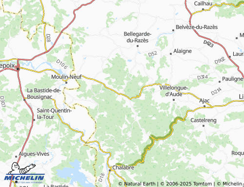 Mapa MICHELIN Peyrefitte-du-Razès - ViaMichelin