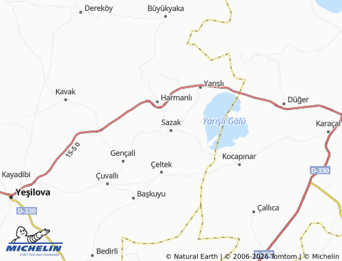 Mappa MICHELIN Sazak - ViaMichelin