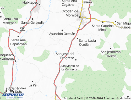 MICHELIN Magdalena Ocotlán map ViaMichelin