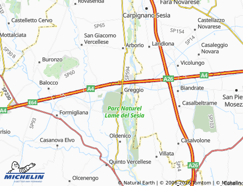 Mapa MICHELIN Greggio - ViaMichelin