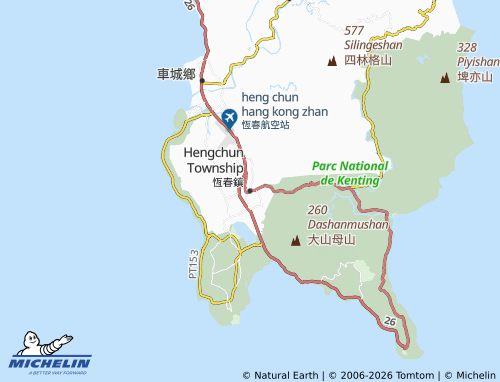 Mappa MICHELIN Hengchun - ViaMichelin