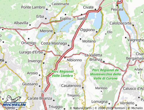MICHELIN Bulciago map - ViaMichelin
