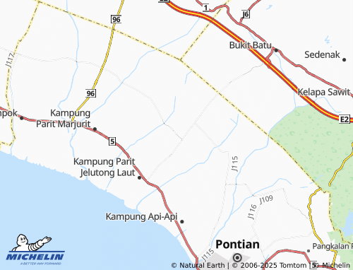 MICHELIN-Landkarte Kampung Parit Kahar - ViaMichelin