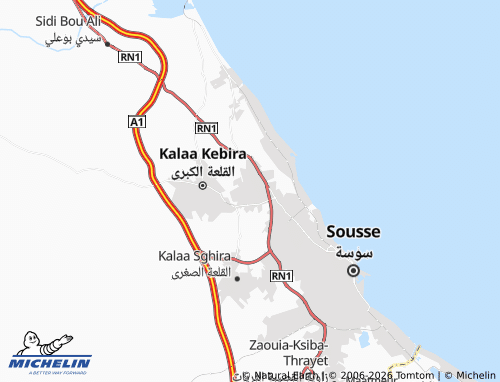 MICHELIN Akoudah map - ViaMichelin
