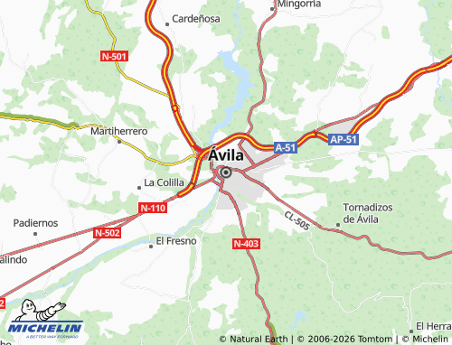 Mappa MICHELIN Ávila - ViaMichelin