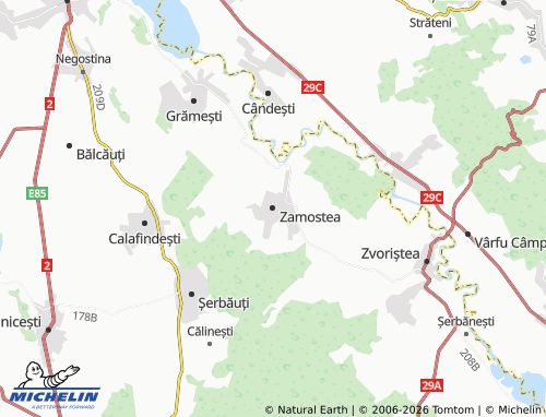 MICHELIN Zamostea map - ViaMichelin