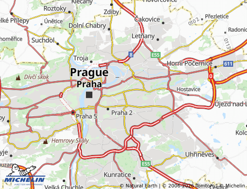 Mapa MICHELIN Praha 3 - ViaMichelin