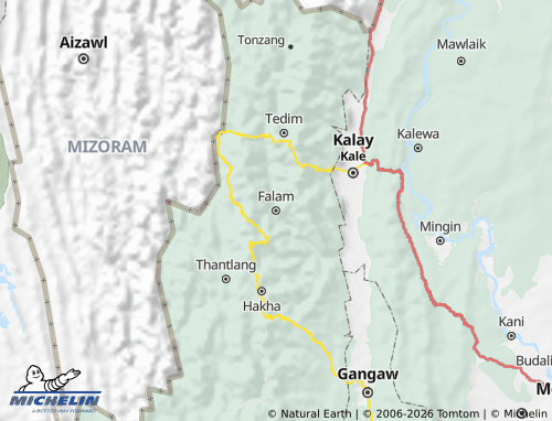 MICHELIN Falam District map - ViaMichelin