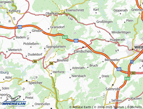MICHELIN Niederkail map - ViaMichelin