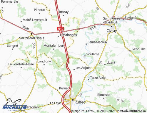 Carte MICHELIN La Vacherie - ViaMichelin