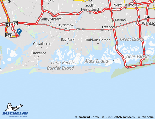 Mapa MICHELIN Barnum Island - ViaMichelin