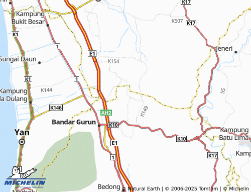 MICHELIN-Landkarte Kampung Tanjung Bunut - ViaMichelin