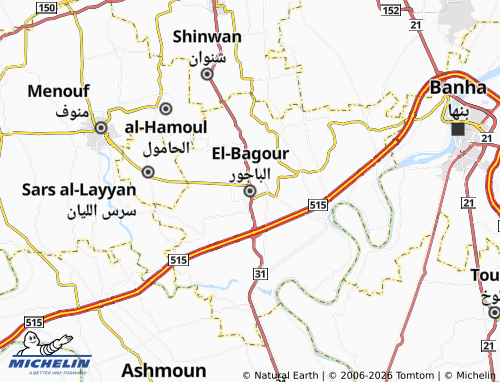 MICHELIN-Landkarte El Bagour - ViaMichelin