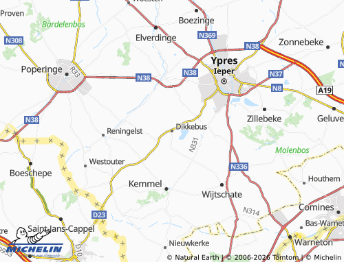 Mappa MICHELIN Dikkebus - ViaMichelin