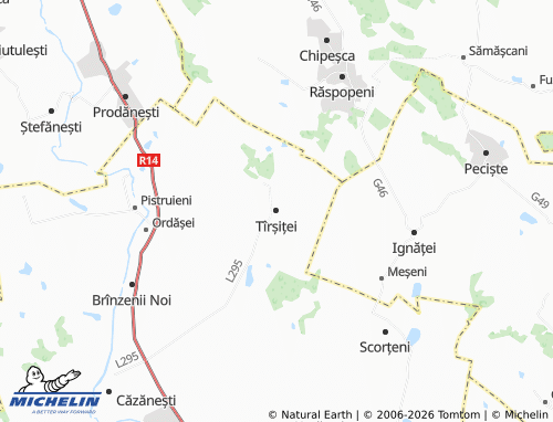 Mapa MICHELIN Tîrșiței - ViaMichelin