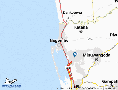 Mappa MICHELIN Negombo - ViaMichelin