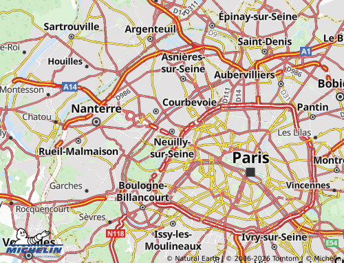 Carte MICHELIN Neuilly-sur-Seine - ViaMichelin