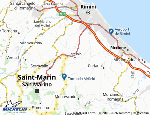 MICHELIN Cerasolo map - ViaMichelin