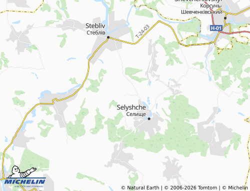 Mapa MICHELIN Tarashcha - ViaMichelin