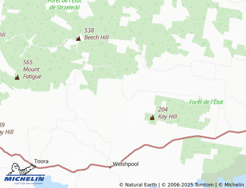 MICHELIN Binginwarri map - ViaMichelin