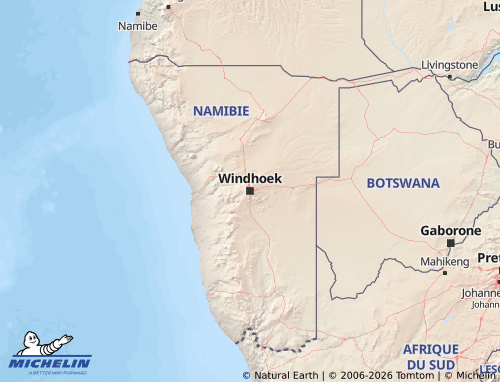 MICHELIN Namibia map - ViaMichelin