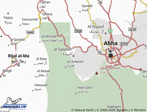 MICHELIN-Landkarte al-Sawdah - ViaMichelin