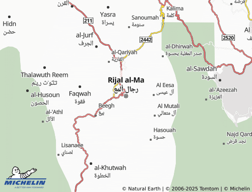 MICHELIN Rijal Al Ma map - ViaMichelin