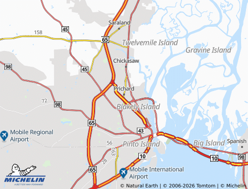 Mappa MICHELIN Prichard - ViaMichelin