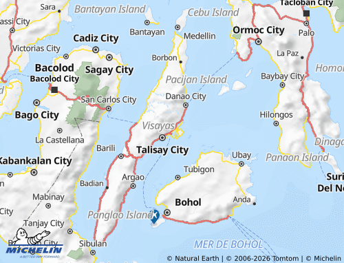 MICHELIN Central Visayas map - ViaMichelin