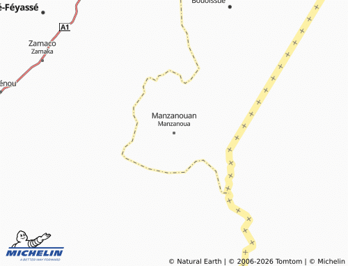 Mappa MICHELIN Manzanoua - ViaMichelin