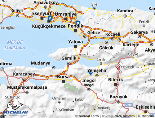 MICHELIN Orhangazi map - ViaMichelin