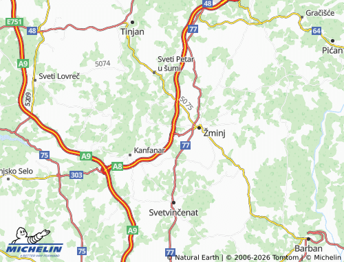 MICHELIN-Landkarte Krničari - ViaMichelin