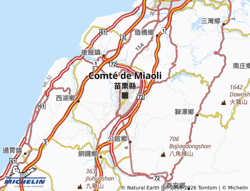 Mappa MICHELIN Contea di Miaoli - ViaMichelin