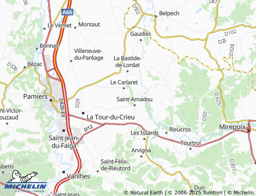 MICHELIN Ludiès map - ViaMichelin