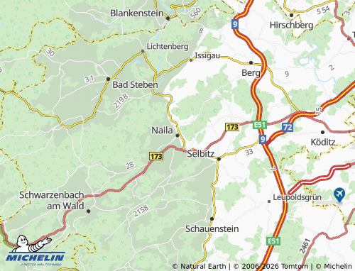 Mappa MICHELIN Naila - ViaMichelin