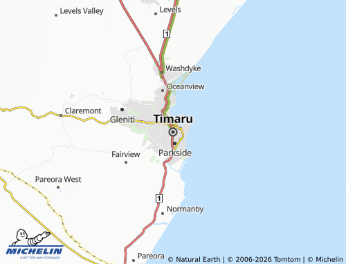 Mapa MICHELIN Timaru - ViaMichelin