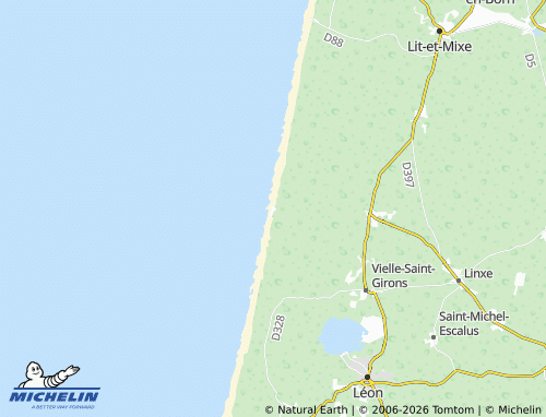 Carte MICHELIN Saint-Girons-Plage - ViaMichelin