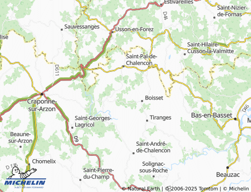 Carte MICHELIN Boisset-Bas - ViaMichelin