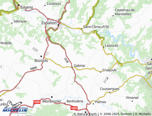 Mappa MICHELIN Saint-Affrique-du-Causse - ViaMichelin