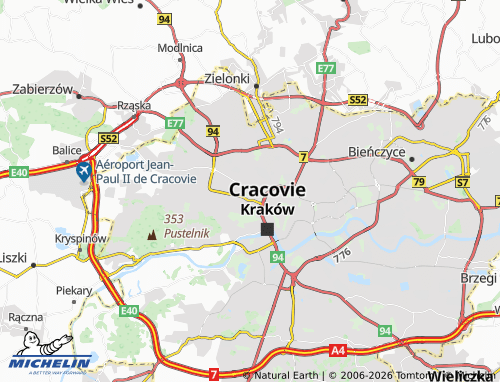MICHELIN Krowodrza map - ViaMichelin