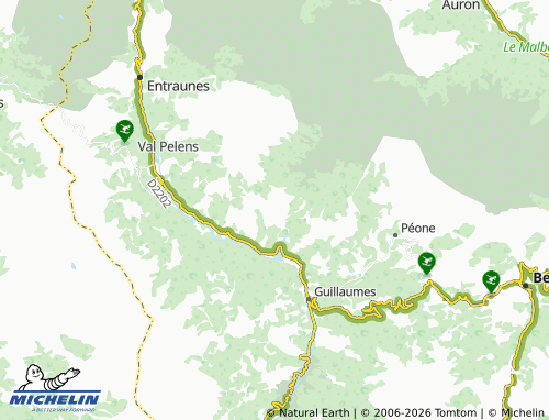 MICHELIN Châteauneuf-d'Entraunes map - ViaMichelin