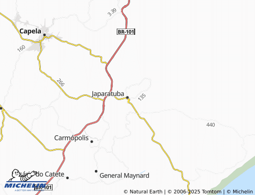 MICHELIN Japaratuba map - ViaMichelin