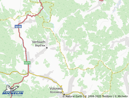 MICHELIN Zhupany map - ViaMichelin