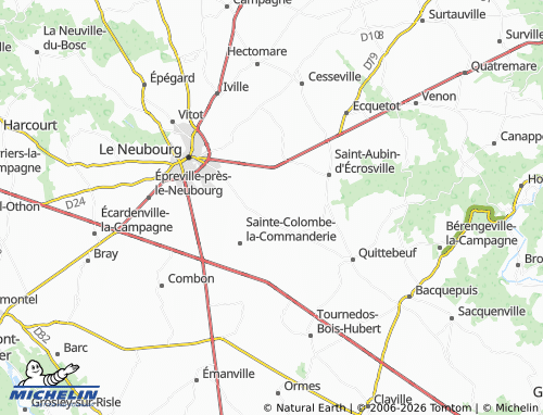 MICHELIN Le Mesnil-Broquet map - ViaMichelin