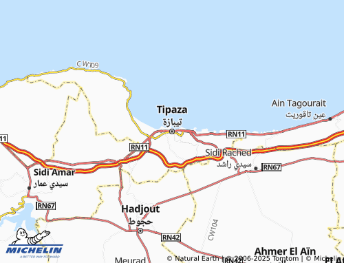 Mappa MICHELIN Tipaza - ViaMichelin